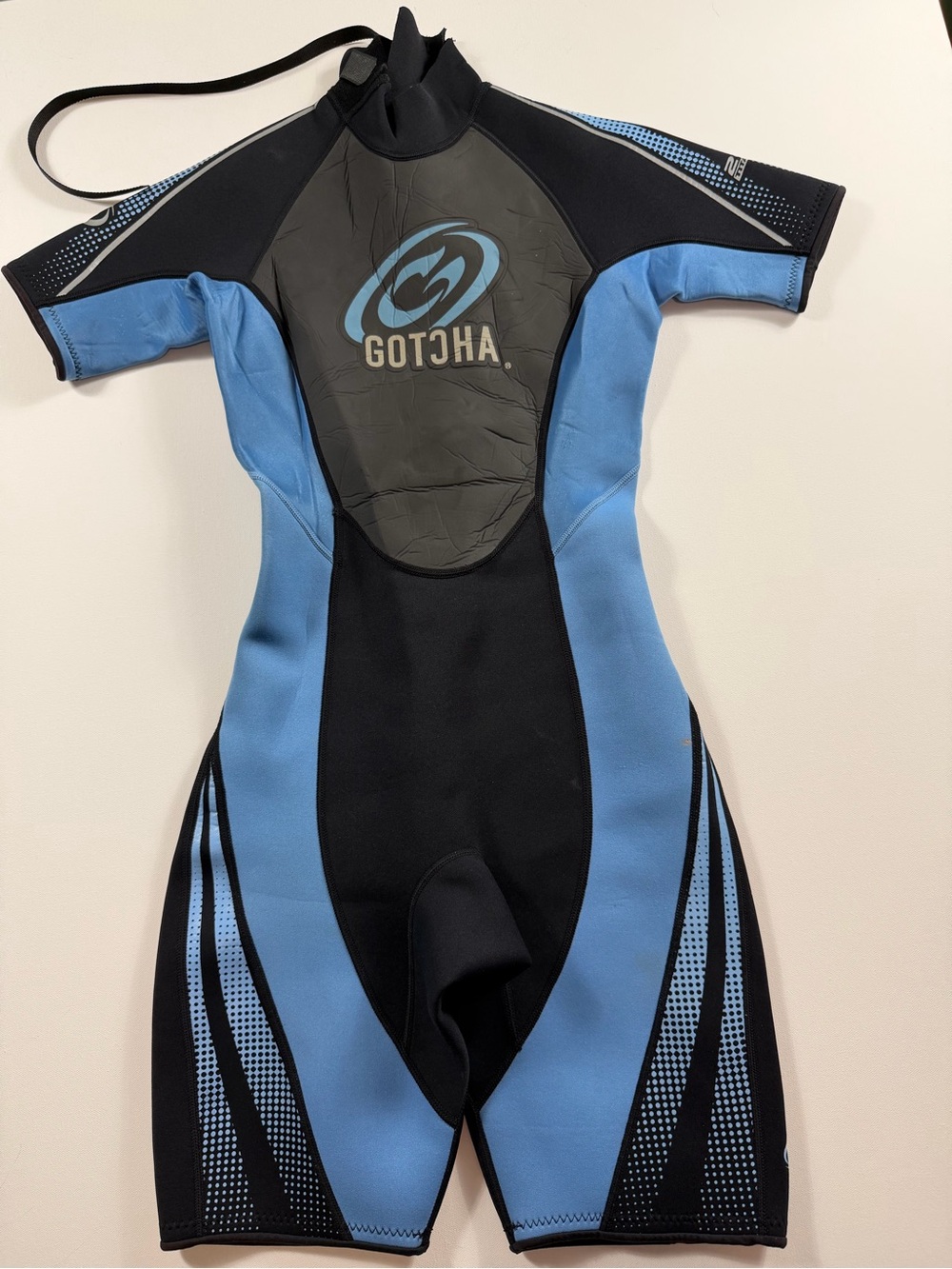 GOTCHA Women’s 7/8 2mm Titanium Shorty Wetsuit Black Blue Surf Swim Neoprene